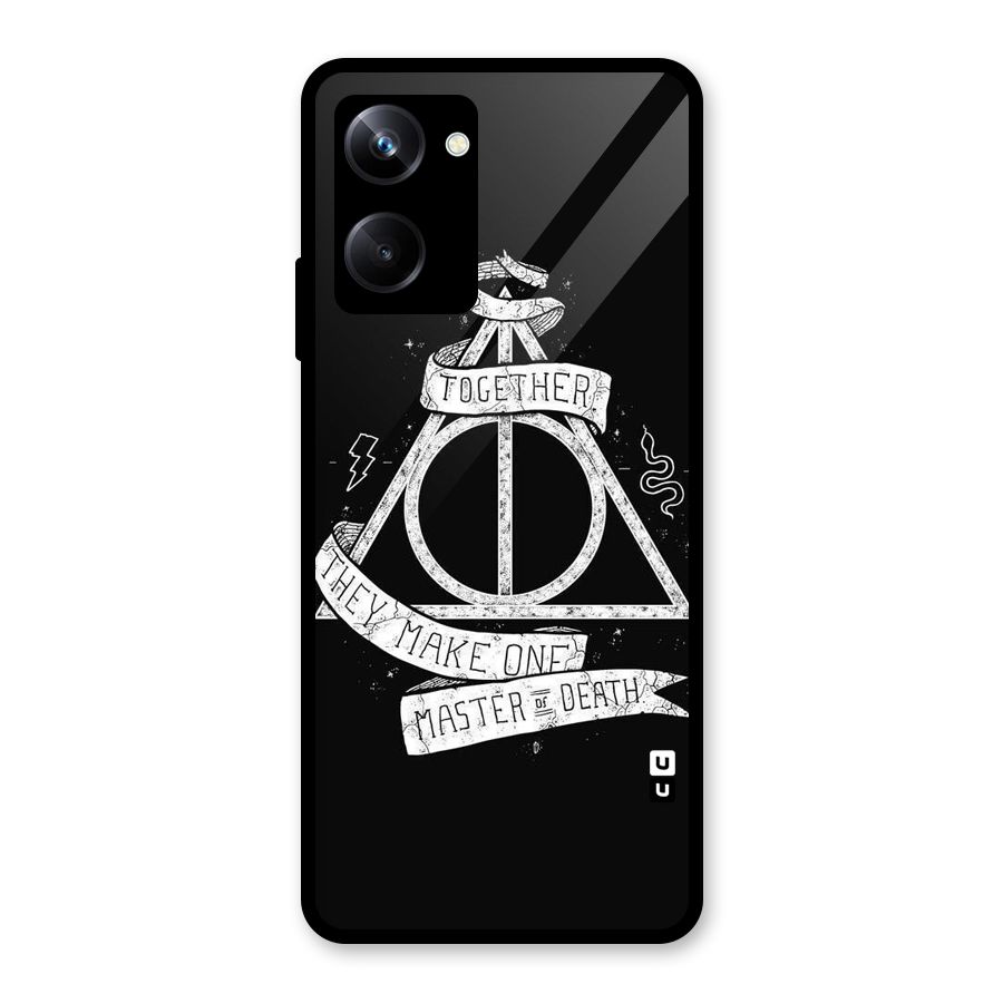 White Ribbon Glass Back Case for Realme 10 Pro