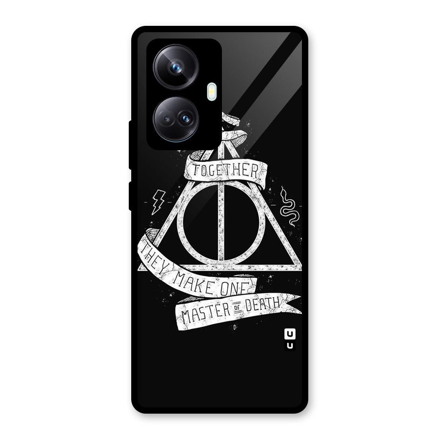 White Ribbon Glass Back Case for Realme 10 Pro Plus