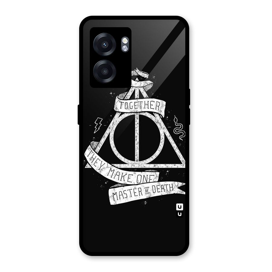 White Ribbon Glass Back Case for Realme Narzo 50 5G