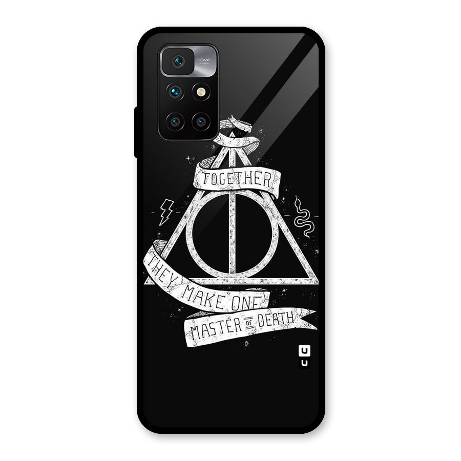 White Ribbon Glass Back Case for Redmi 10 Prime