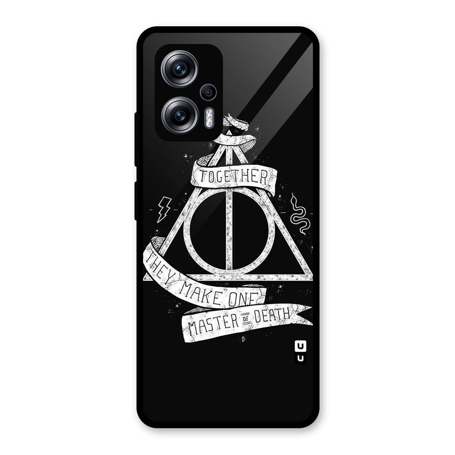 White Ribbon Glass Back Case for Redmi K50i
