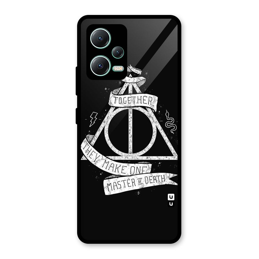 White Ribbon Glass Back Case for Redmi Note 12 5G