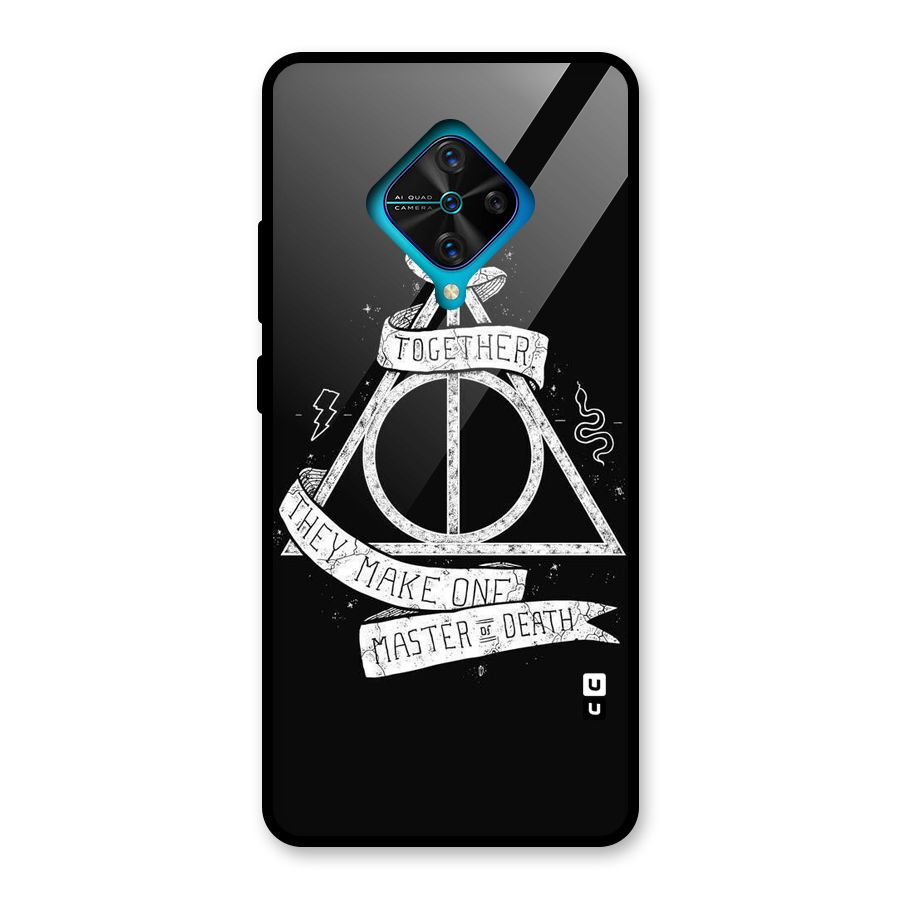 White Ribbon Glass Back Case for Vivo S1 Pro
