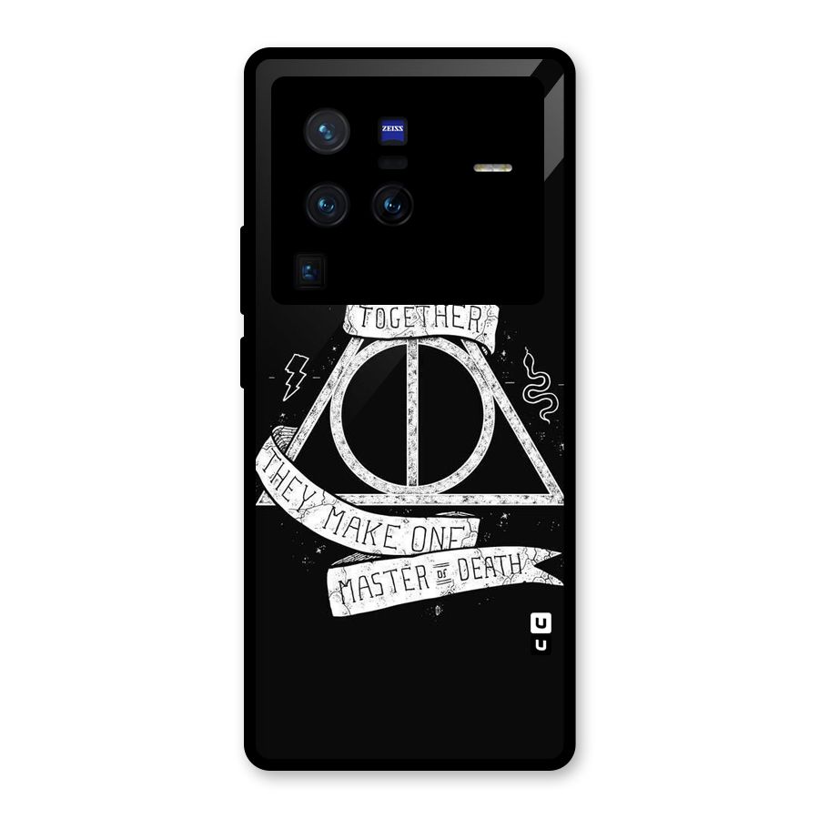White Ribbon Glass Back Case for Vivo X80 Pro