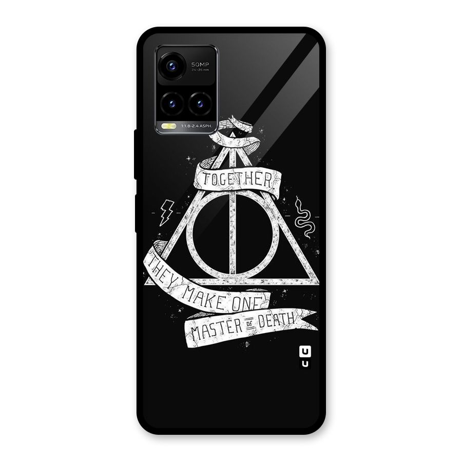 White Ribbon Glass Back Case for Vivo Y21T