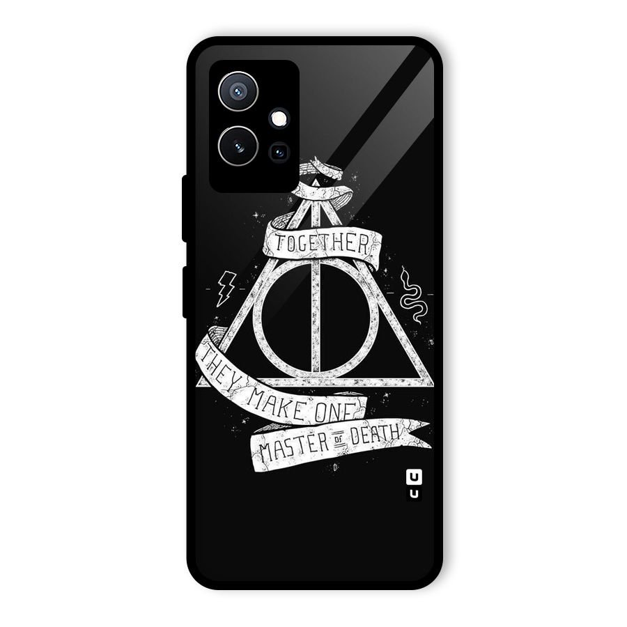 White Ribbon Glass Back Case for Vivo iQOO Z6