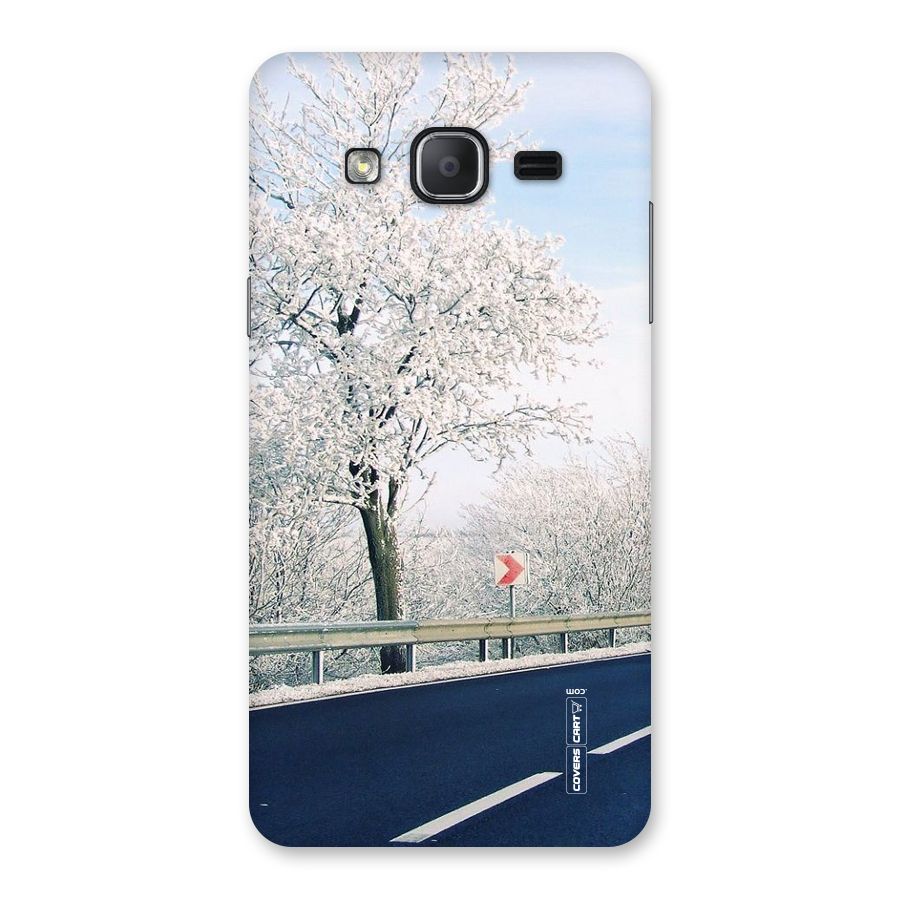 White Snow Tree Back Case for Galaxy On7 2015
