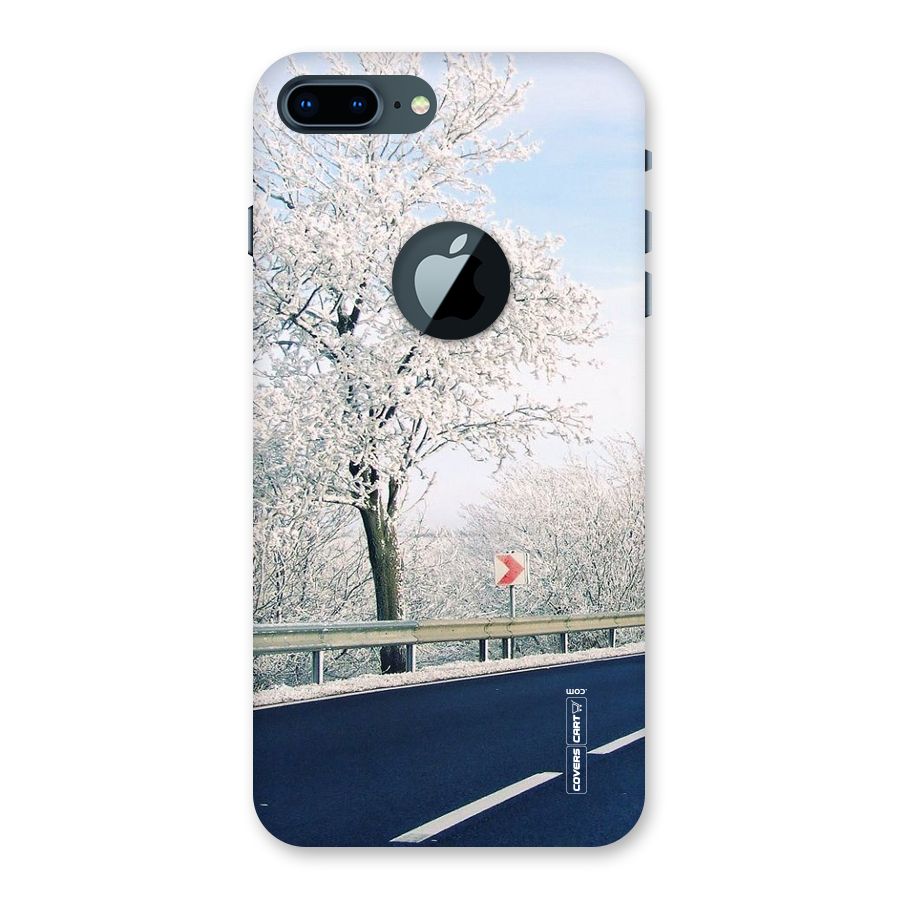 White Snow Tree Back Case for iPhone 7 Plus Logo Cut