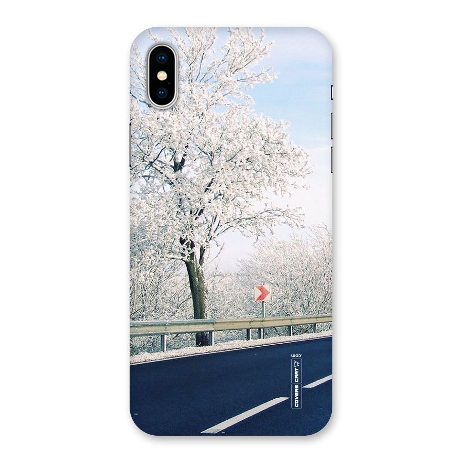 White Snow Tree Back Case for iPhone XS