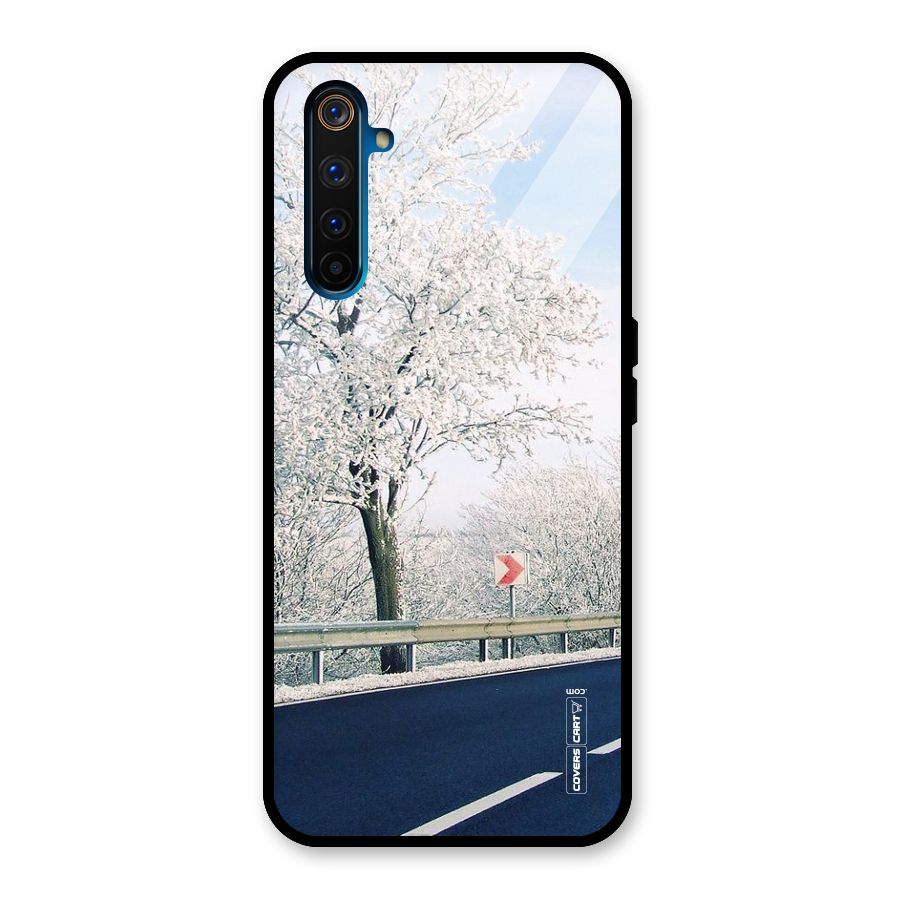 White Snow Tree Glass Back Case for Realme 6 Pro
