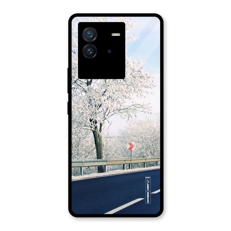 White Snow Tree Glass Back Case for Vivo iQOO Neo 6 5G