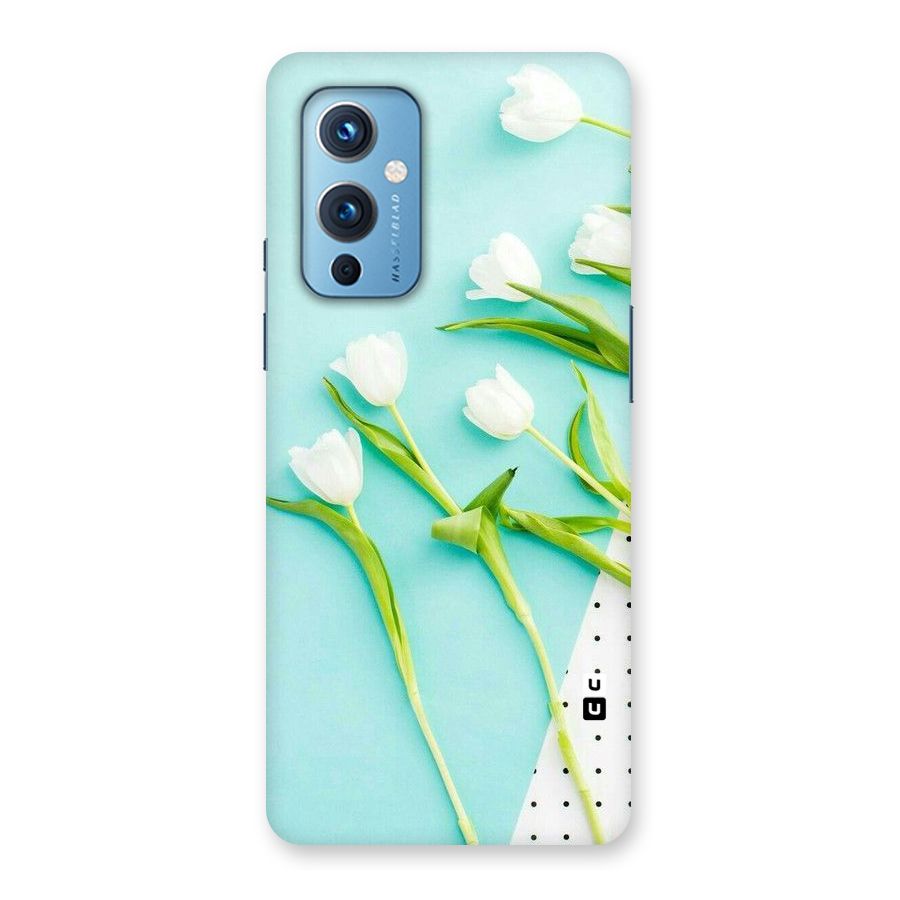 White Tulips Back Case for OnePlus 9