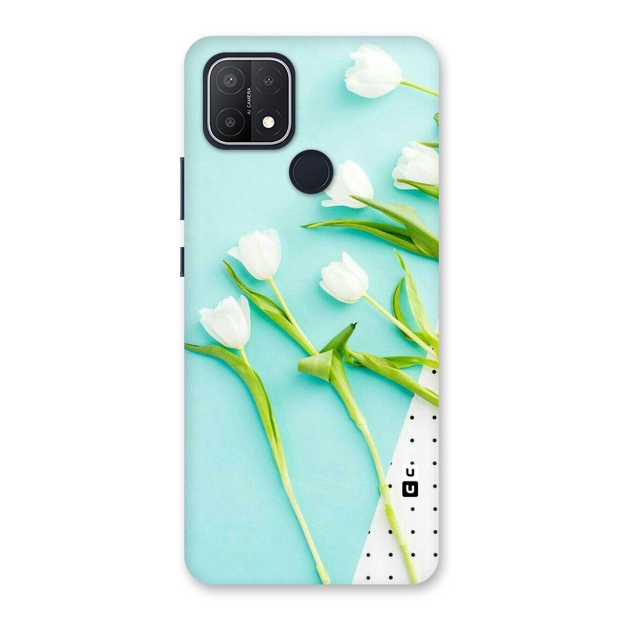 White Tulips Back Case for Oppo A15s