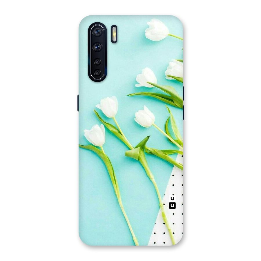 White Tulips Back Case for Oppo F15