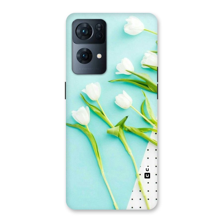 White Tulips Back Case for Oppo Reno7 Pro 5G