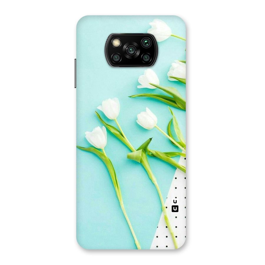 White Tulips Back Case for Poco X3