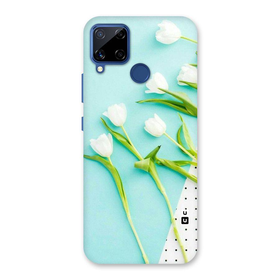 White Tulips Back Case for Realme C15