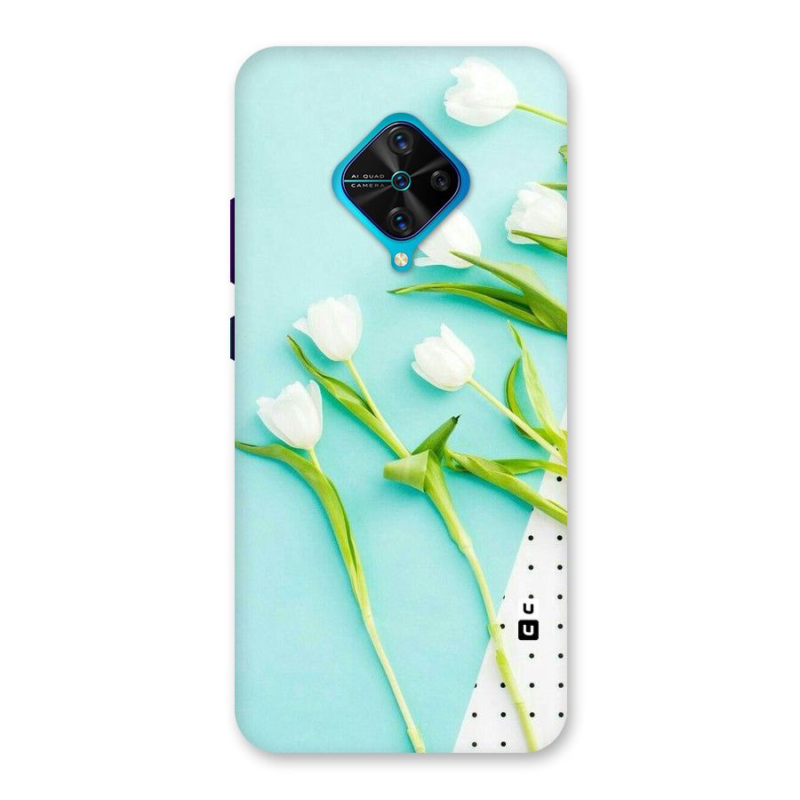 White Tulips Back Case for Vivo S1 Pro