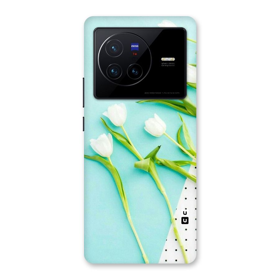 White Tulips Back Case for Vivo X80