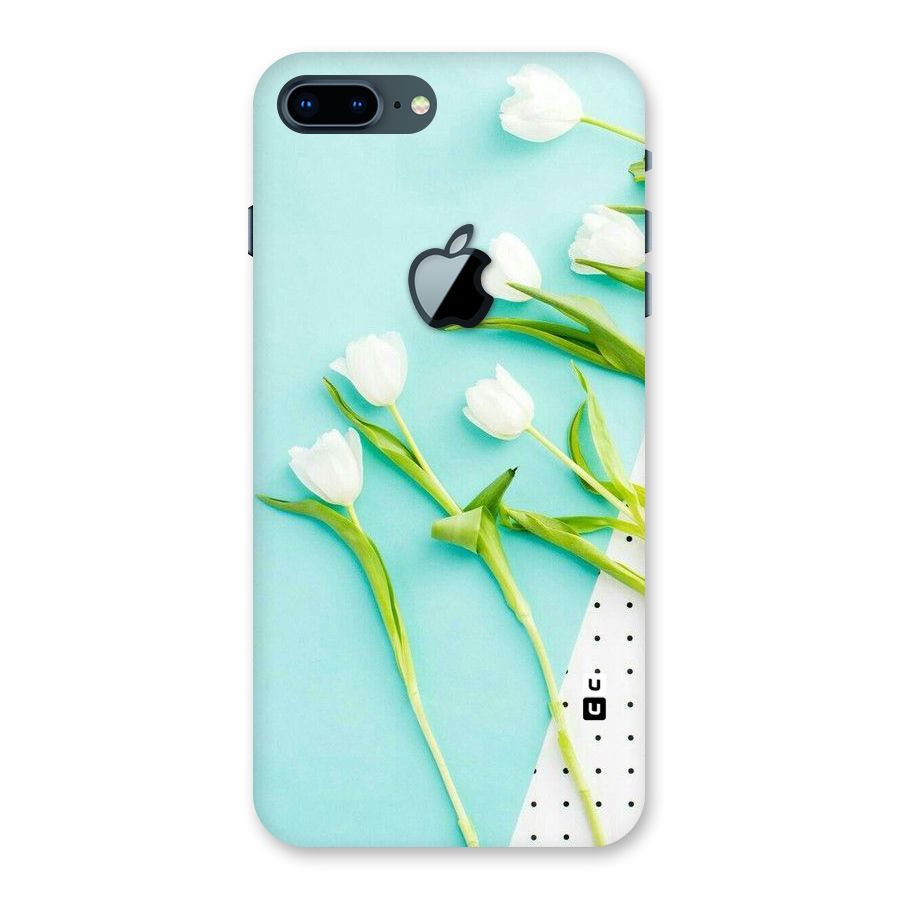 White Tulips Back Case for iPhone 7 Plus Apple Cut