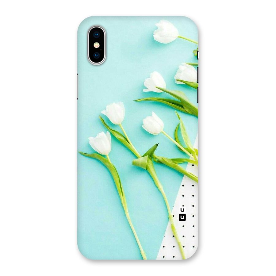 White Tulips Back Case for iPhone X
