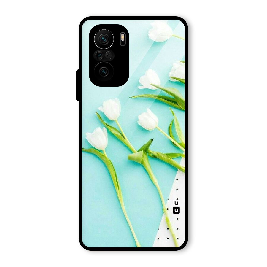 White Tulips Glass Back Case for Mi 11X Pro