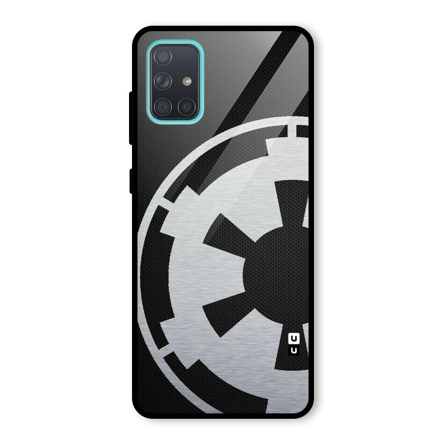 White Wheel Glass Back Case for Galaxy A71