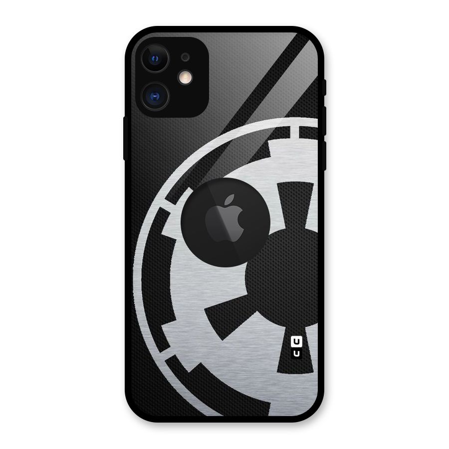 White Wheel Glass Back Case for iPhone 11 Logo Cut