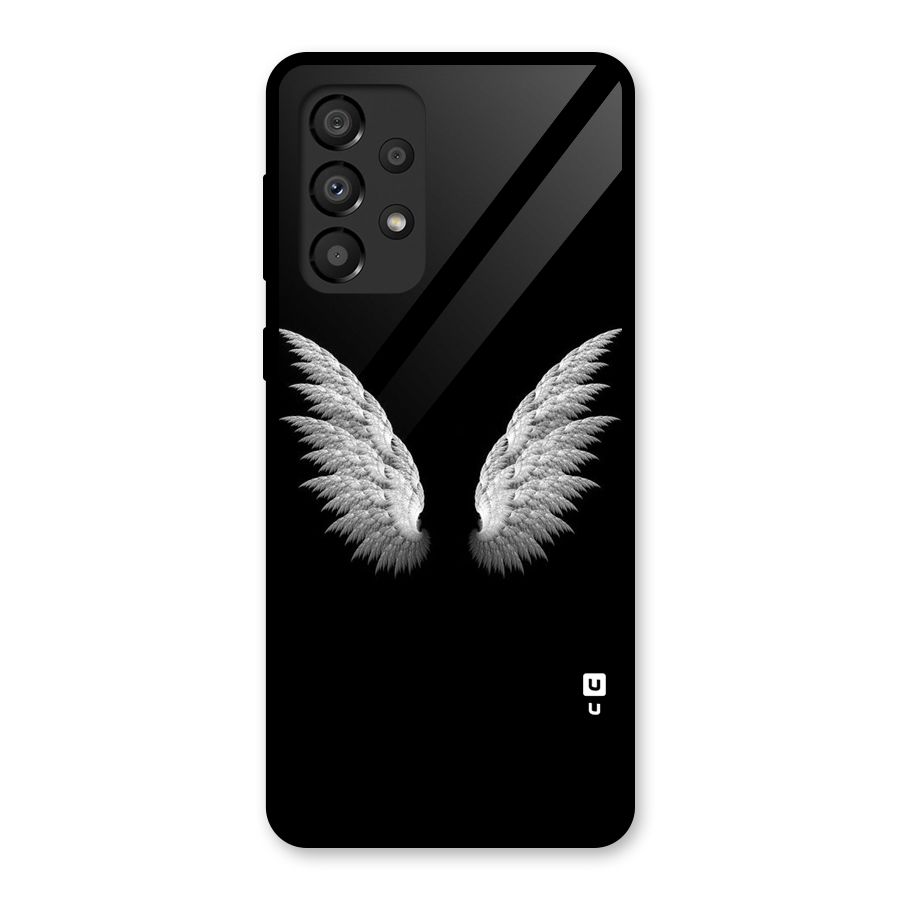 White Wings Glass Back Case for Galaxy A33 5G