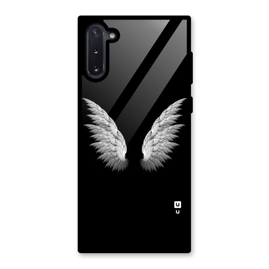 White Wings Glass Back Case for Galaxy Note 10