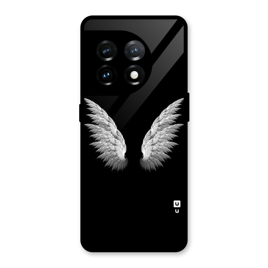 White Wings Glass Back Case for OnePlus 11