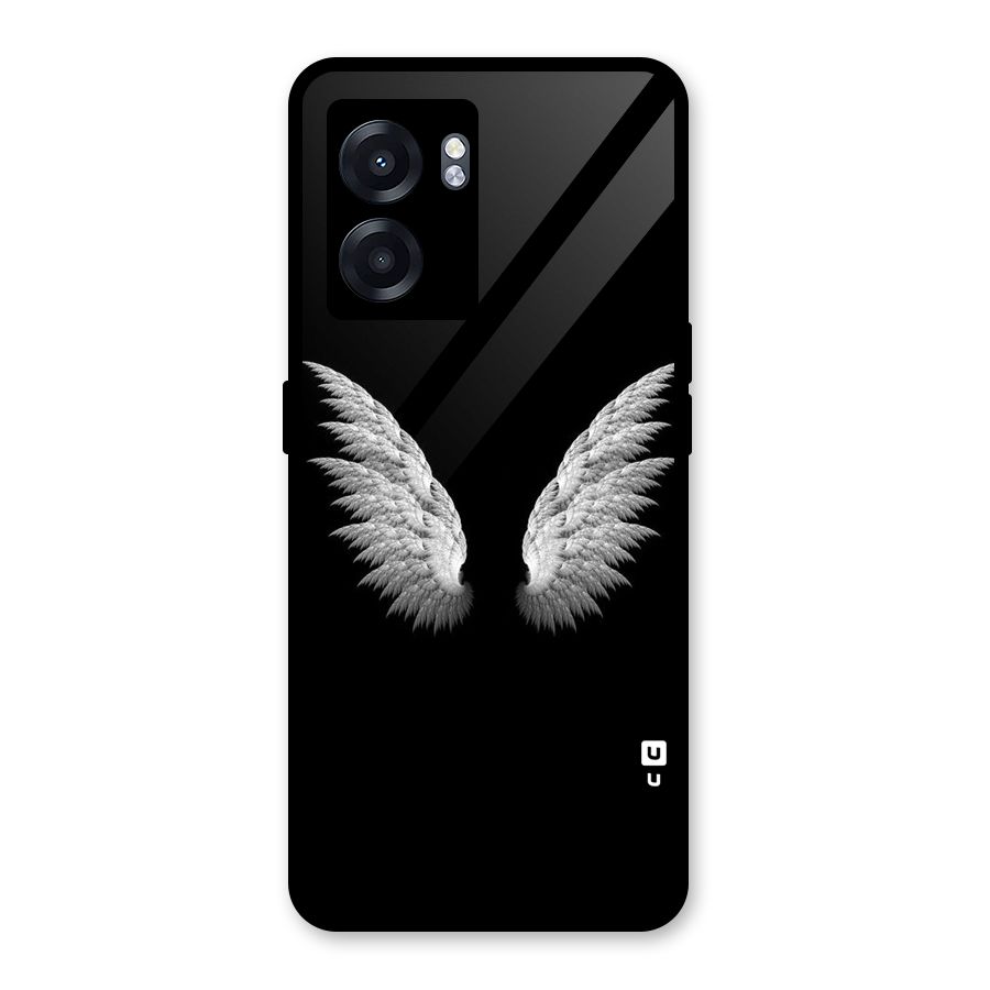 White Wings Glass Back Case for Realme Narzo 50 5G