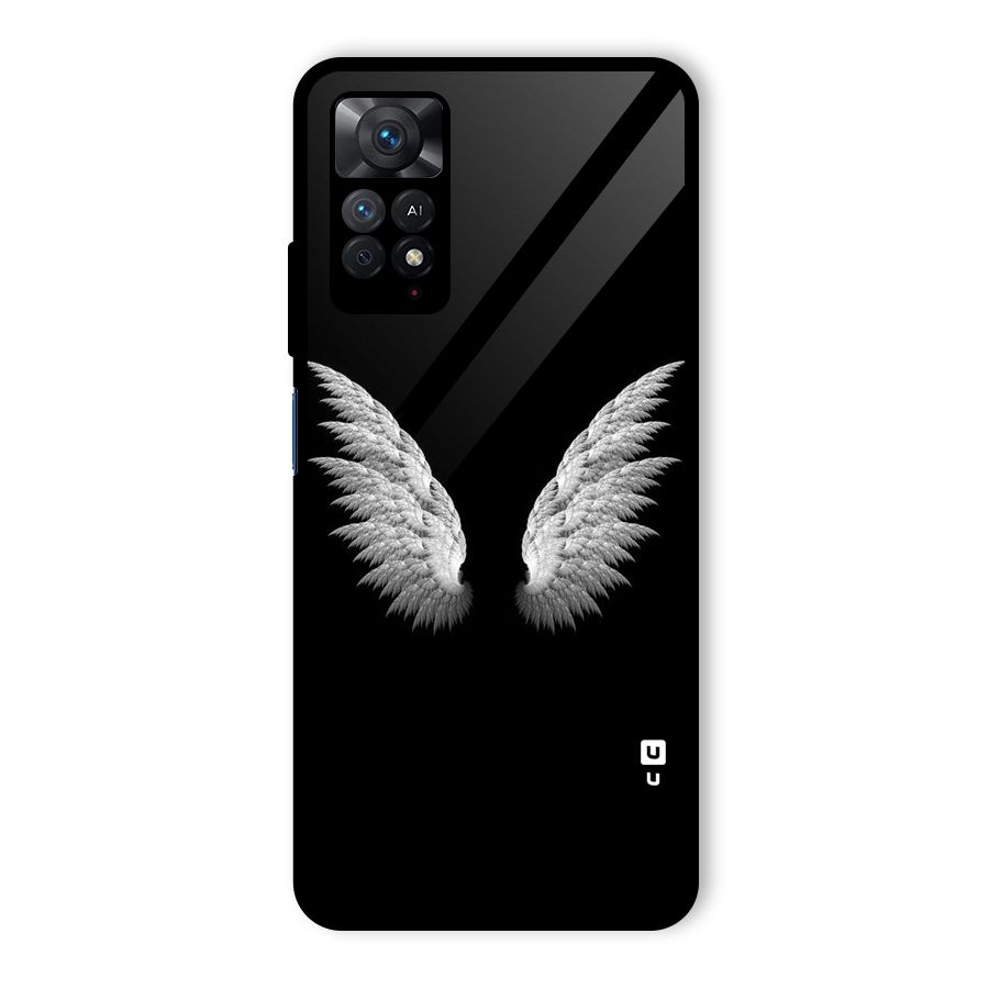 White Wings Glass Back Case for Redmi Note 11 Pro