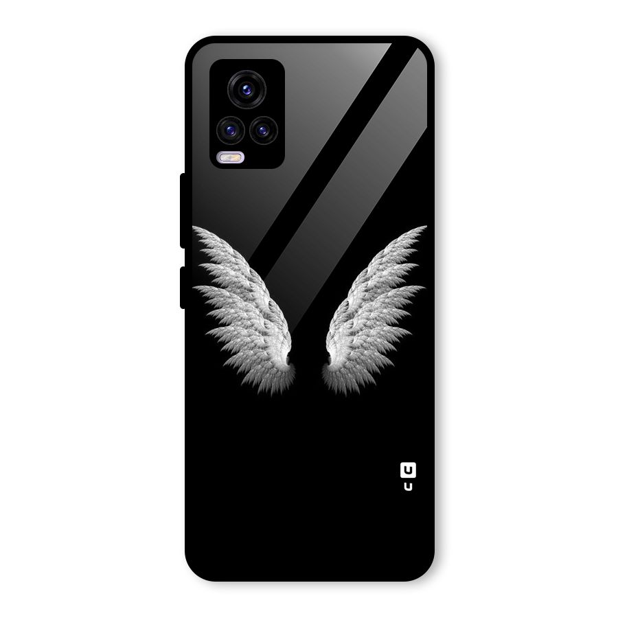 White Wings Glass Back Case for Vivo V20