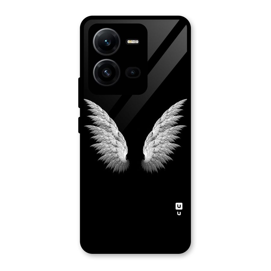 White Wings Glass Back Case for Vivo V25