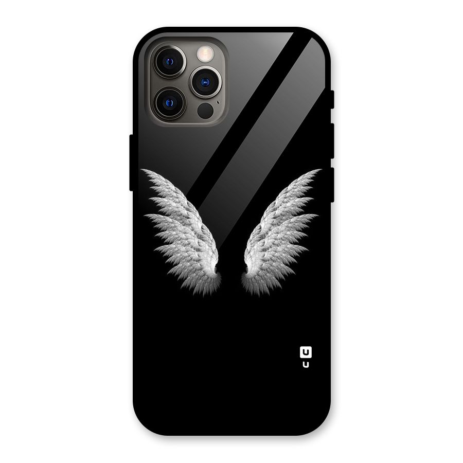 White Wings Glass Back Case for iPhone 12 Pro