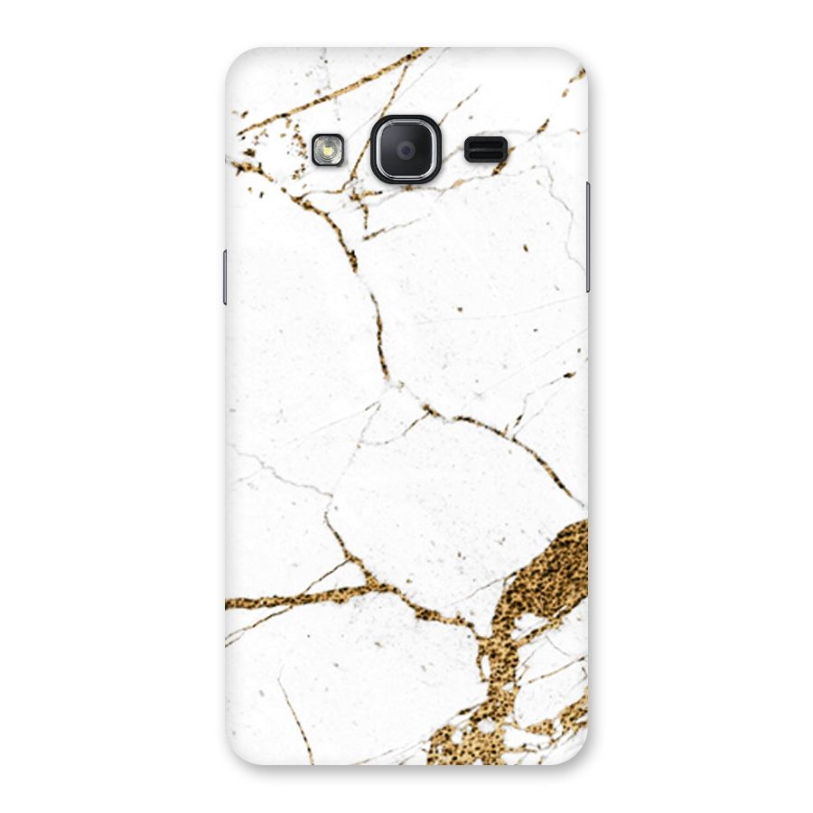 White and Gold Design Back Case for Galaxy On7 2015