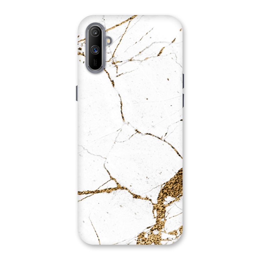 White and Gold Design Back Case for Realme C3