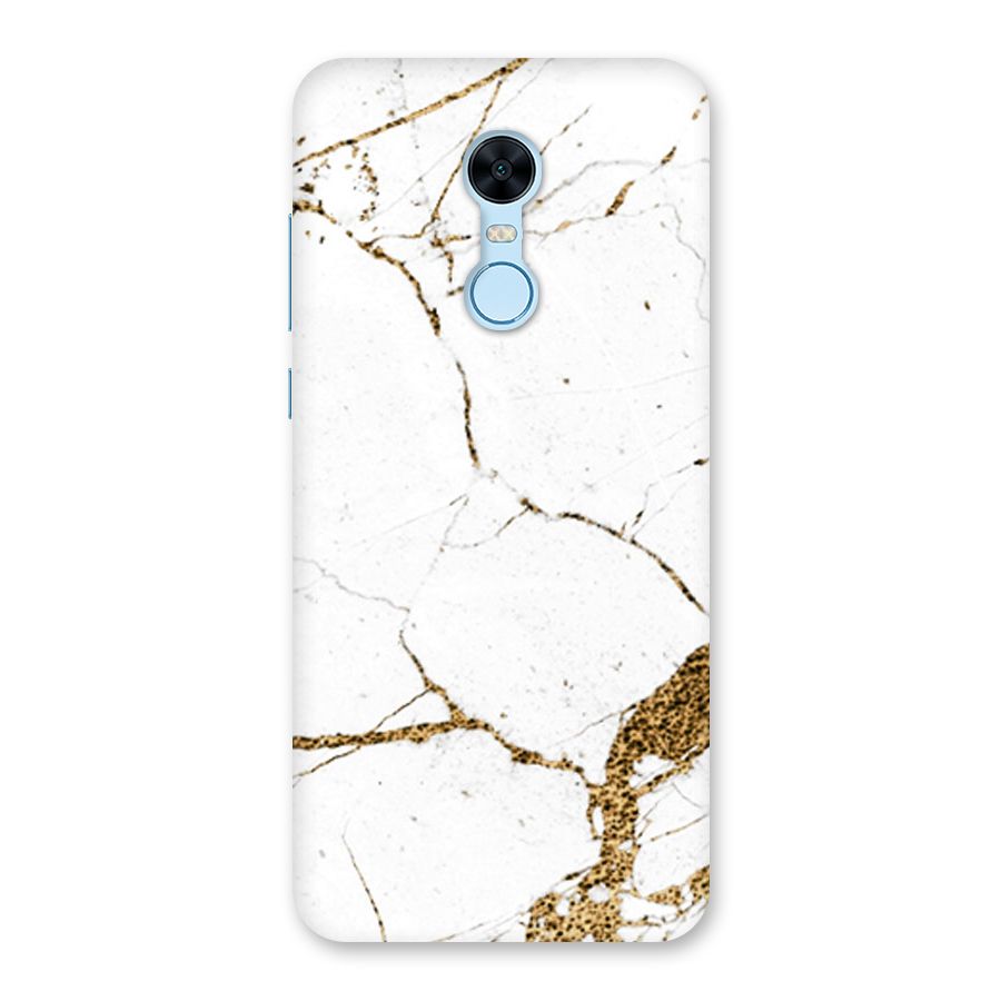 White and Gold Design Back Case for Redmi Note 5