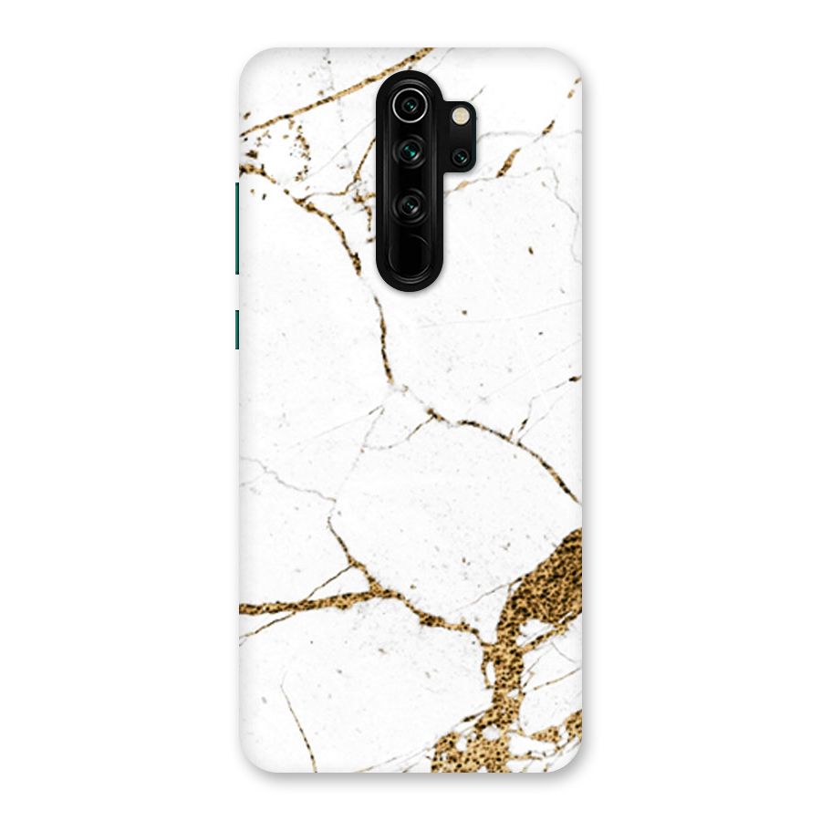 White and Gold Design Back Case for Redmi Note 8 Pro