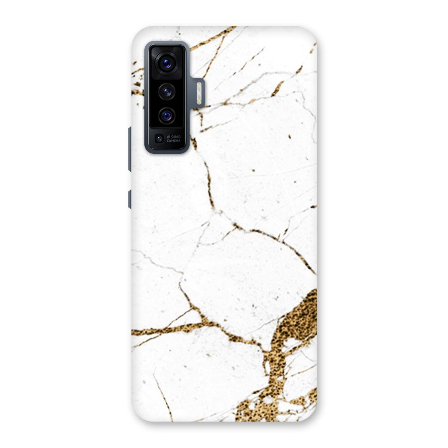White and Gold Design Back Case for Vivo X50