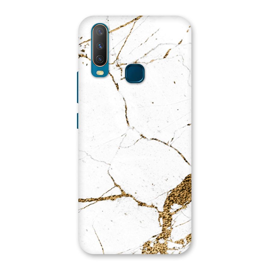 White and Gold Design Back Case for Vivo Y12