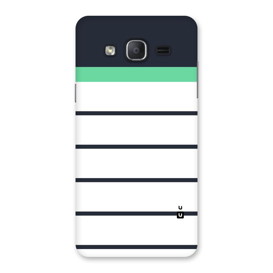 White and Simple Stripes Back Case for Galaxy On7 2015