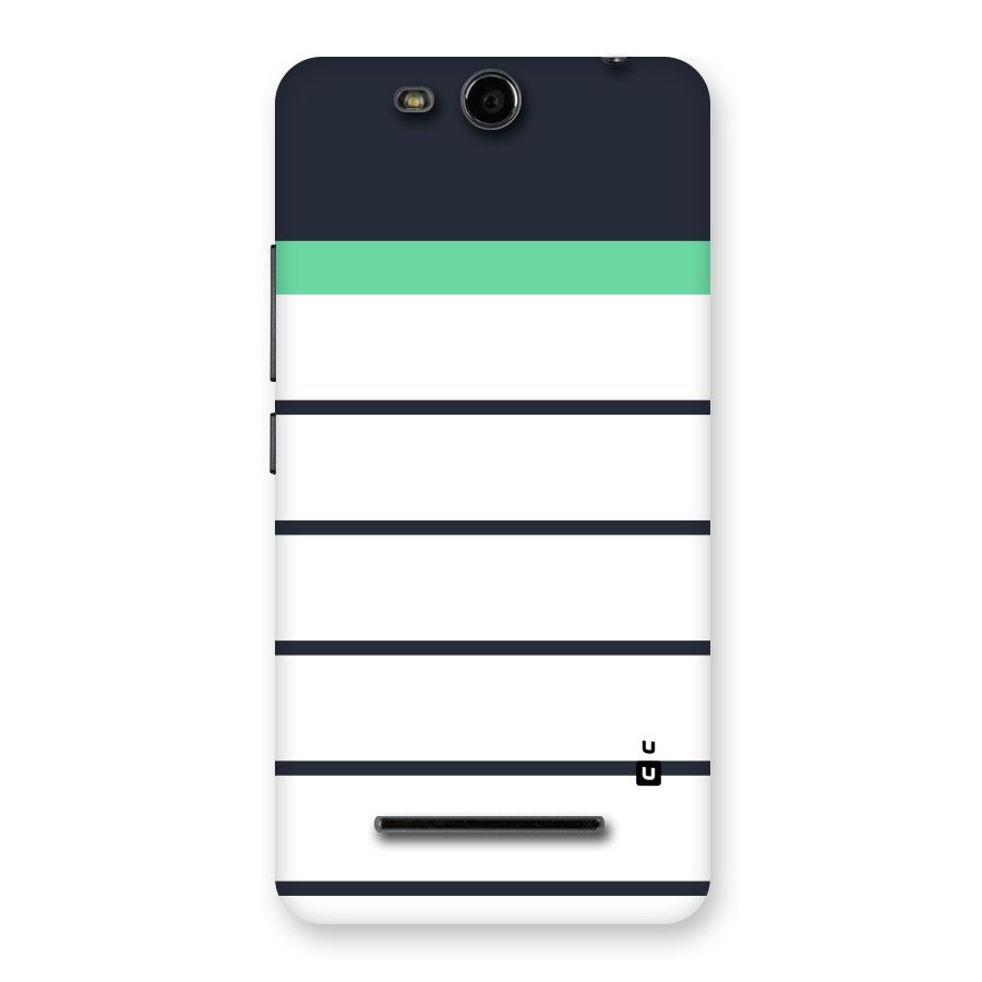 White and Simple Stripes Back Case for Micromax Canvas Juice 3 Q392