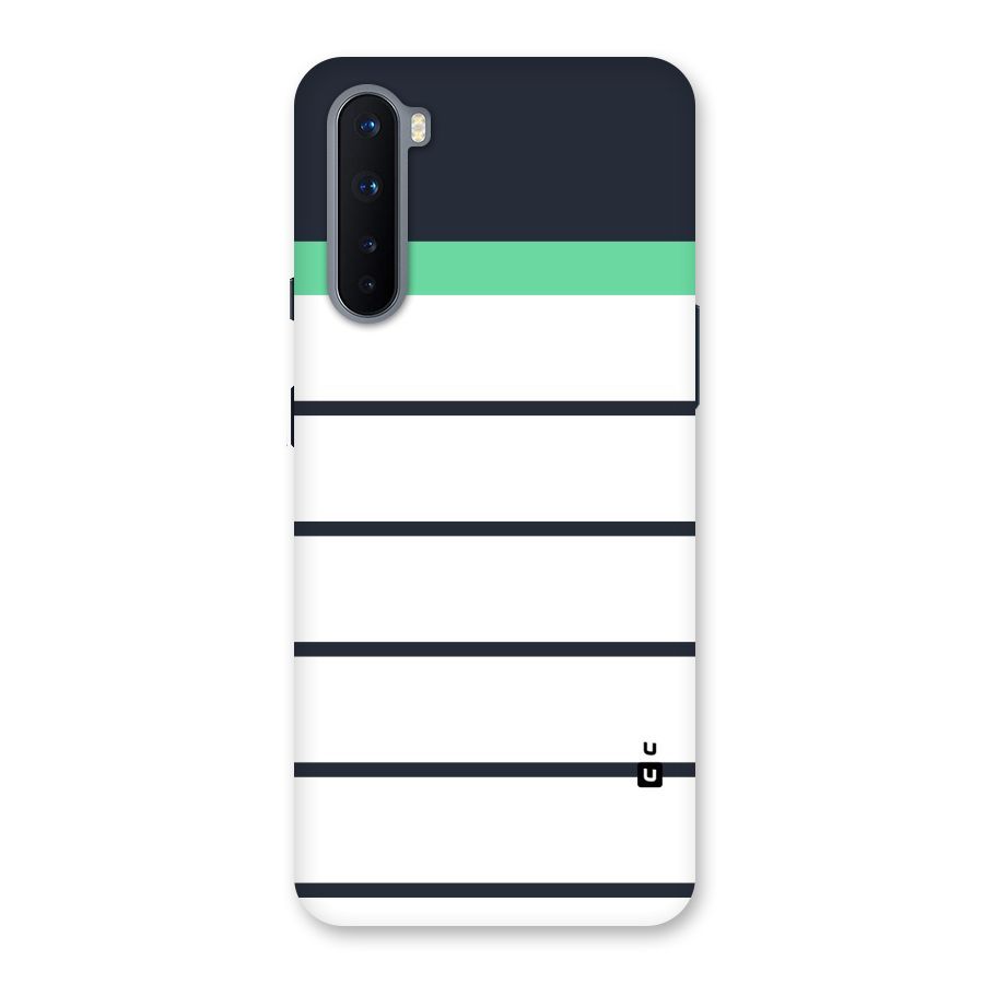 White and Simple Stripes Back Case for OnePlus Nord