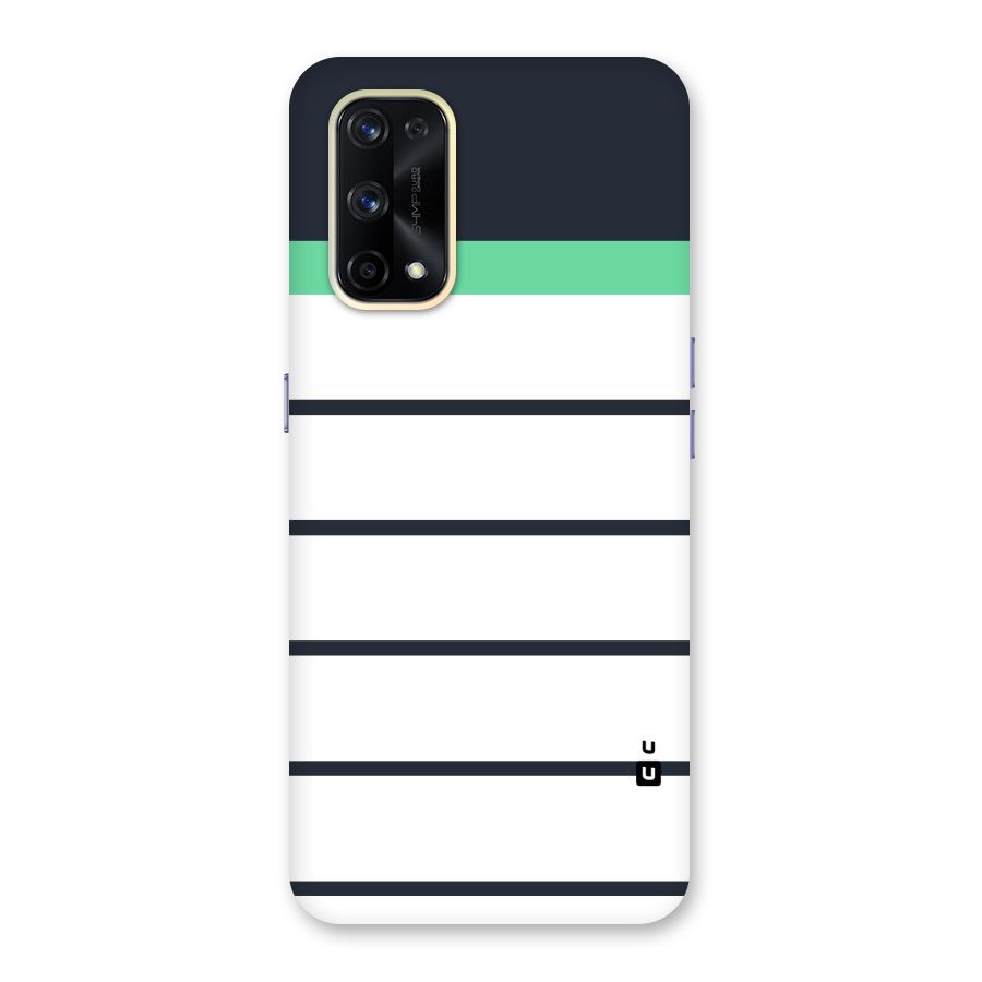 White and Simple Stripes Glass Back Case for Realme X7 Pro