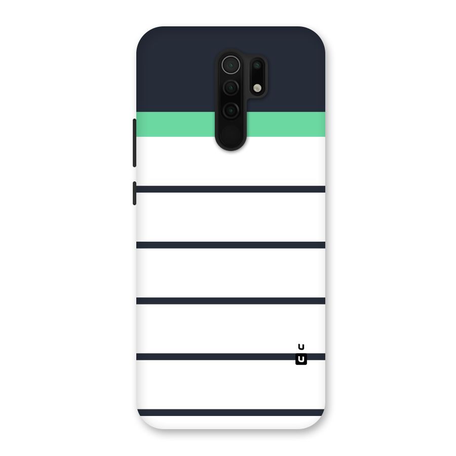White and Simple Stripes Back Case for Redmi 9 Prime