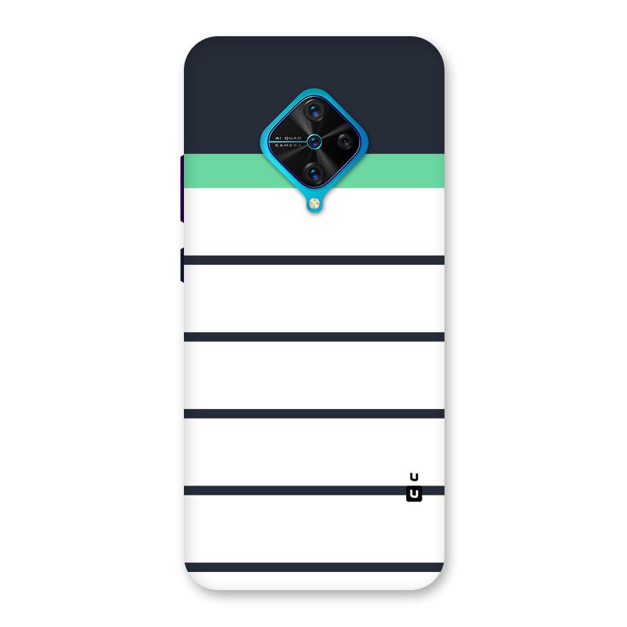 White and Simple Stripes Back Case for Vivo S1 Pro