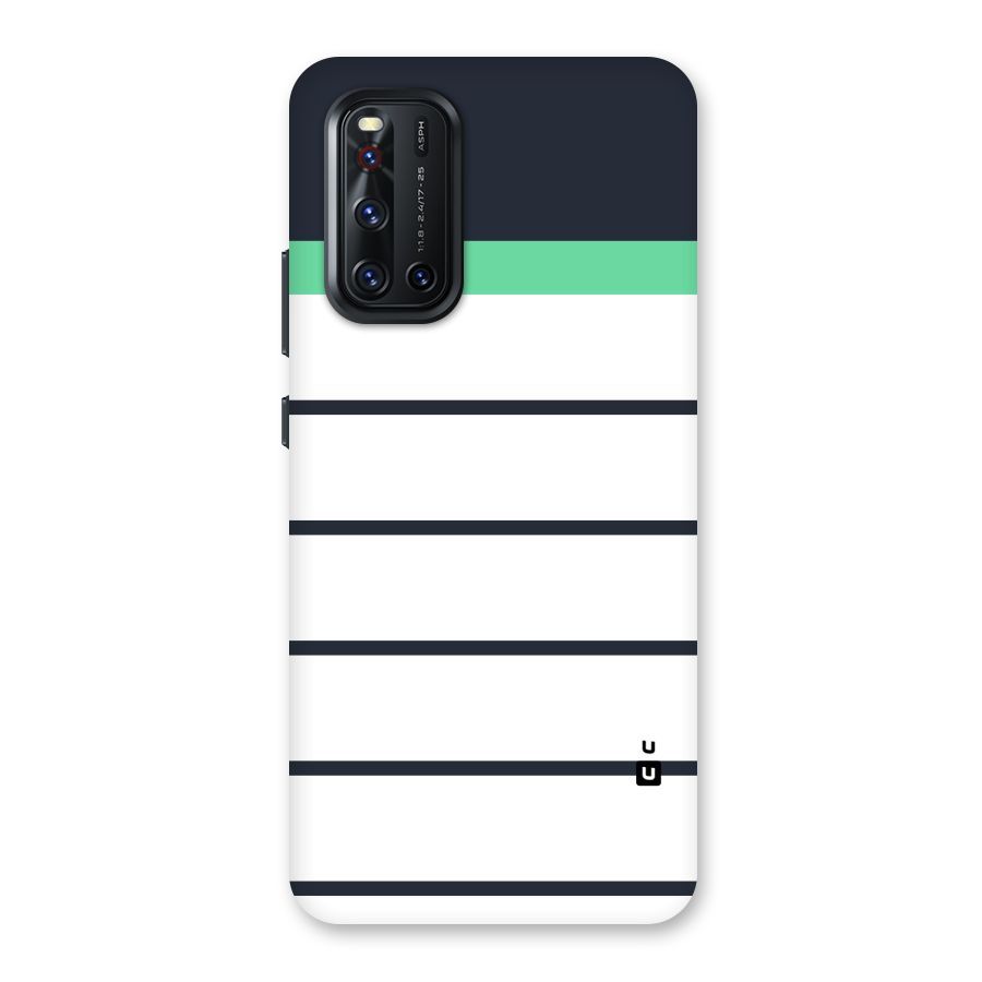 White and Simple Stripes Back Case for Vivo V19