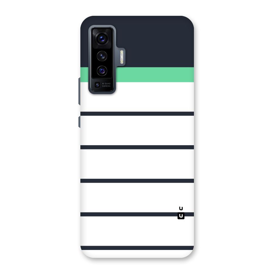 White and Simple Stripes Back Case for Vivo X50